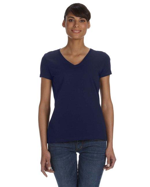 Fruit of the Loom Ladies' HD Cotton V-Neck T-Shirt L39VR - Dresses Max