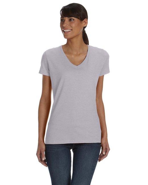 Fruit of the Loom Ladies' HD Cotton V-Neck T-Shirt L39VR - Dresses Max