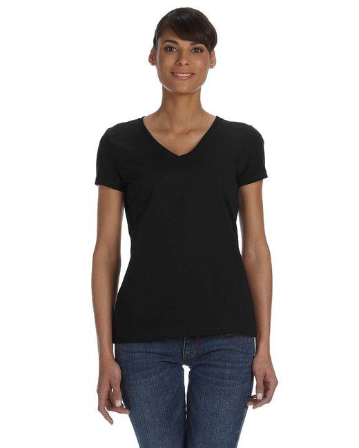 Fruit of the Loom Ladies' HD Cotton V-Neck T-Shirt L39VR - Dresses Max