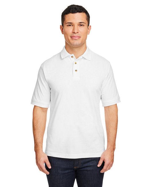 Harriton Men's 6 oz. Ringspun Cotton Piqu Short-Sleeve Polo M200 - Dresses Max