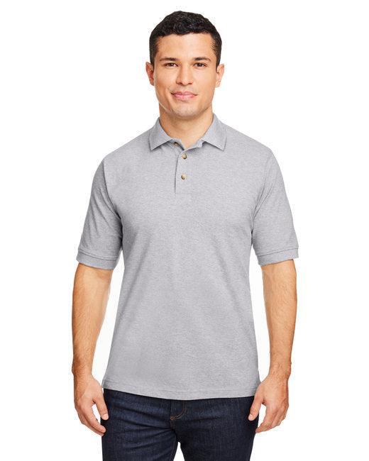 Harriton Men's 6 oz. Ringspun Cotton Piqué Short-Sleeve Polo M200 - Dresses Max