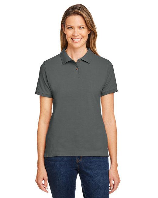 Harriton Ladies' 6 oz. Ringspun Cotton Piqu Short-Sleeve Polo M200W - Dresses Max