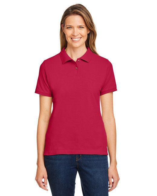 Harriton Ladies' 6 oz. Ringspun Cotton Piqu Short-Sleeve Polo M200W - Dresses Max