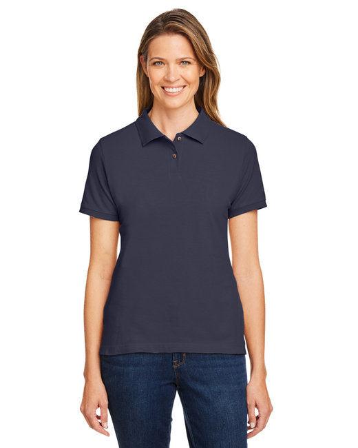 Harriton Ladies' 6 oz. Ringspun Cotton Piqu Short-Sleeve Polo M200W - Dresses Max