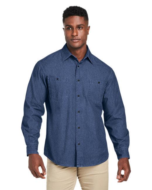 Harriton Men's Denim Shirt-Jacket M540 - Dresses Max