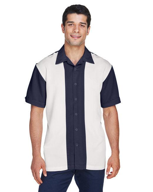 Harriton Men's Two-Tone Camp Shirt M575 - Dresses Max