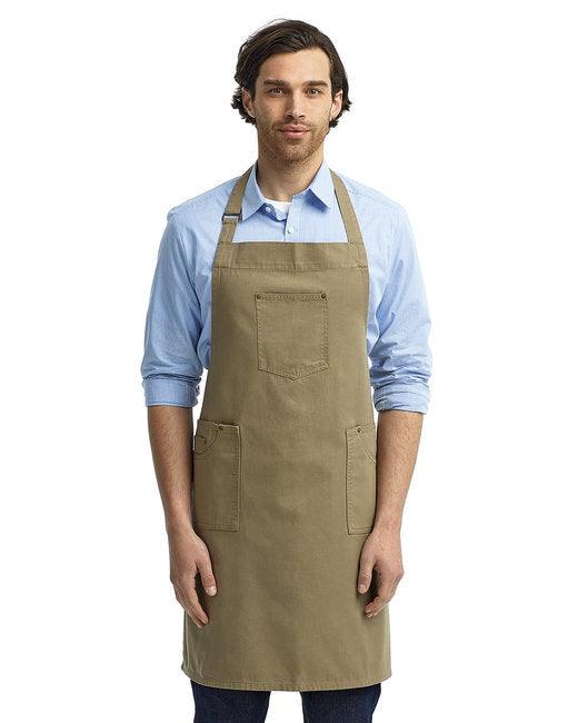 Artisan Collection by Reprime Unisex Cotton Chino Bib Apron RP132 - Dresses Max