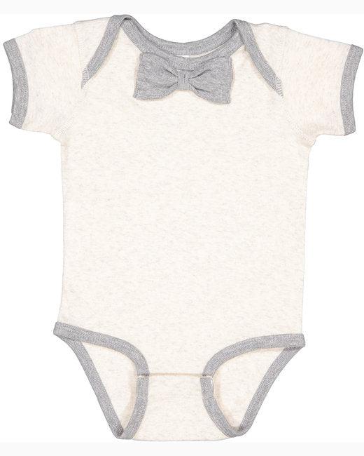 Rabbit Skins Infant Baby Rib Bow Tie Bodysuit RS4407 - Dresses Max