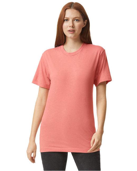 American Apparel Unisex Triblend Short-Sleeve Track T-Shirt TR401 - Dresses Max